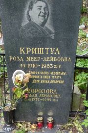Криштул Роза Меер-Лейбовна, Москва, Востряковское кладбище